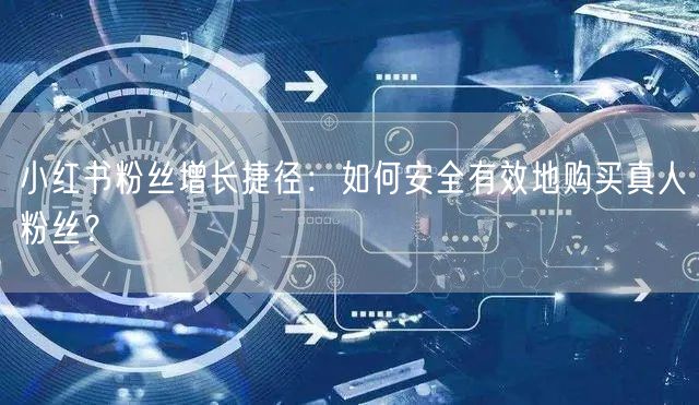 小红书粉丝增长捷径：如何安全有效地购买真人粉丝？