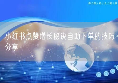 小红书点赞增长秘诀自助下单的技巧分享