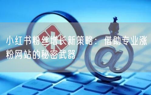 小红书粉丝增长新策略：借助专业涨粉网站的秘密武器