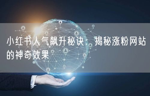 小红书人气飙升秘诀：揭秘涨粉网站的神奇效果