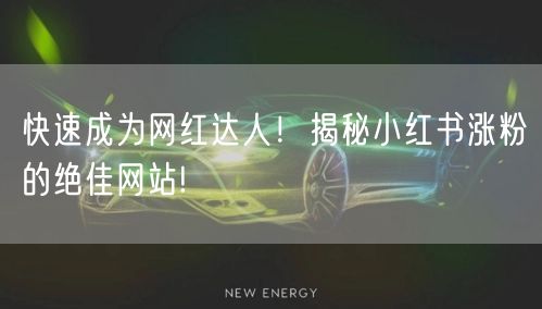 快速成为网红达人！揭秘小红书涨粉的绝佳网站!