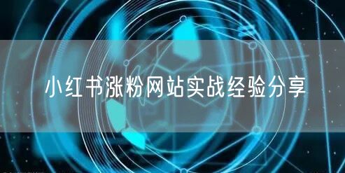小红书涨粉网站实战经验分享