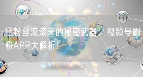 让粉丝滚滚来的秘密武器：视频号刷粉APP大解析！
