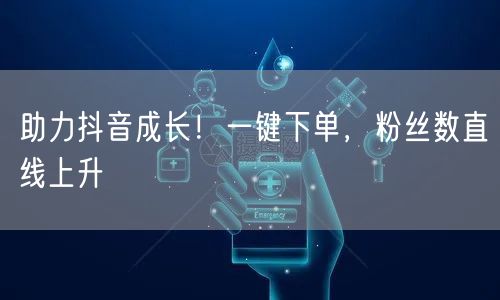 助力抖音成长！一键下单，粉丝数直线上升