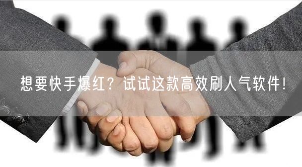想要快手爆红？试试这款高效刷人气软件！