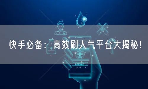 快手必备：高效刷人气平台大揭秘！