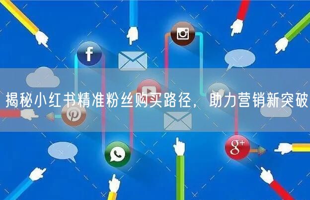 揭秘小红书精准粉丝购买路径，助力营销新突破