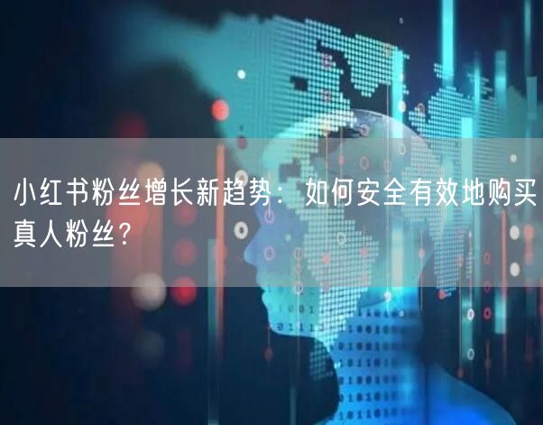 小红书粉丝增长新趋势：如何安全有效地购买真人粉丝？