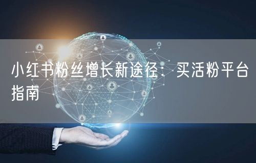 小红书粉丝增长新途径：买活粉平台指南