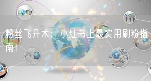 粉丝飞升术：小红书上最实用刷粉指南！