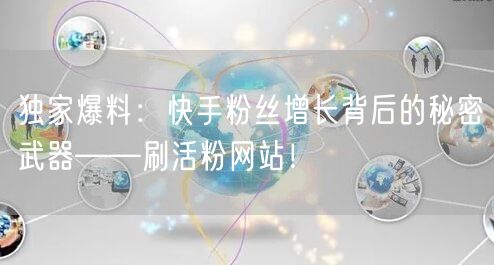 独家爆料：快手粉丝增长背后的秘密武器——刷活粉网站！