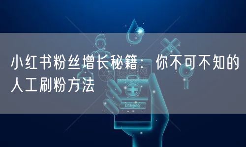 小红书粉丝增长秘籍：你不可不知的人工刷粉方法