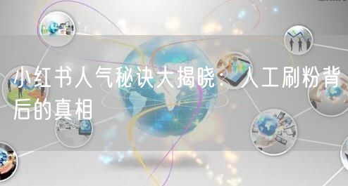 小红书人气秘诀大揭晓：人工刷粉背后的真相