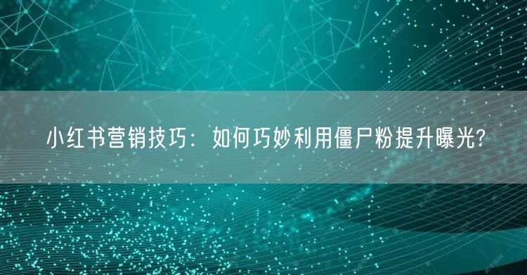 小红书营销技巧：如何巧妙利用僵尸粉提升曝光?