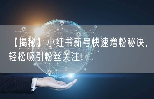 【揭秘】小红书新号快速增粉秘诀，轻松吸引粉丝关注！