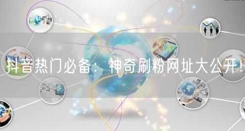 抖音热门必备：神奇刷粉网址大公开！
