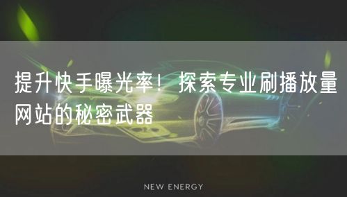 提升快手曝光率！探索专业刷播放量网站的秘密武器